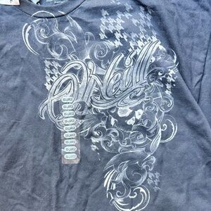 NWT Vintage Y2K O'Neill Black Graphic Men's Short Sleeve Tee Shirt Grunge XXL